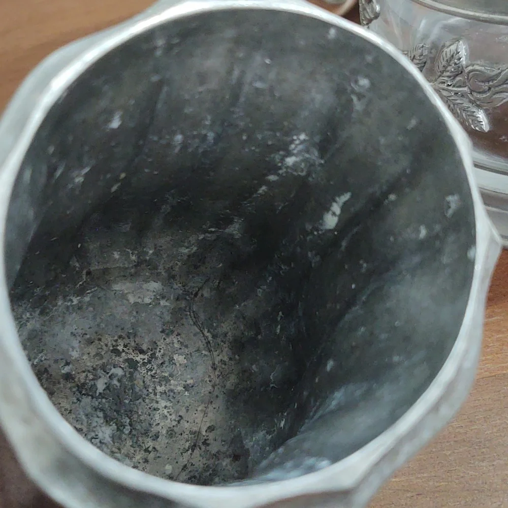 Labrazel SOFIA BRUSH HOLDERLuxury Brush Holder in Italian Pewter - Picture 4 of 4